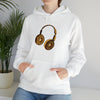 Headphone Donut Foodie Sweatshirt | Abstract Unisex Hooded Hoodie Sweatshirt