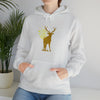 Butterfly Deer Buck Transformation | Abstract | Minimalist | Modern | Unisex Hooded Hoodie Sweatshirt | Embrace Your Vibe