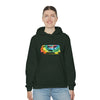 Chill Stitch – VW Tie-dye Van - Unisex Hooded Hoodie Sweatshirt – Embrace Your Vibe