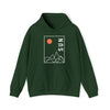 Abstract Shapes V5 Mountain Peaks Sun | Abstract | Minimalist | Modern Unisex Hooded Hoodie Sweatshirt | Embrace Your Vibe
