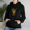 Butterfly Deer Buck Transformation | Abstract | Minimalist | Modern | Unisex Hooded Hoodie Sweatshirt | Embrace Your Vibe