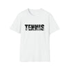Tennis Shirt | Sporting Athlete Silhouettes | Unisex Soft Style T-Shirt
