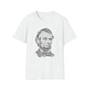 Abraham Lincoln | Unisex Soft Style Tee T-Shirt | Embrace Your Vibe | Calligram Word Design