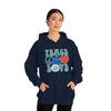 Chill Stitch – Peace & Love - Unisex Hooded Hoodie Sweatshirt – Embrace Your Vibe