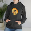 Pizza Moon Bike Ride Sweatshirt | Abstract Unisex Hooded Hoodie Sweatshirt