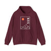 Abstract Shapes V5 Mountain Peaks Sun | Abstract | Minimalist | Modern Unisex Hooded Hoodie Sweatshirt | Embrace Your Vibe