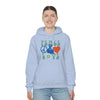 Chill Stitch – Peace & Love - Unisex Hooded Hoodie Sweatshirt – Embrace Your Vibe