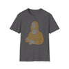Mona Lisa France | Unisex Soft Style Tee T-Shirt | Calligram Word Design