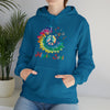 Hippie Sweatshirt | Soul Rainbow Color Wheel Splash | Unisex Hooded Hoodie Sweatshirt