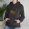 Headphone Donut Foodie Sweatshirt | Abstract Unisex Hooded Hoodie Sweatshirt
