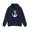 Floral Boat Anchor Boating Sweatshirt | Unisex Hooded Hoodie Sweatshirt