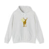 Butterfly Deer Buck Transformation | Abstract | Minimalist | Modern | Unisex Hooded Hoodie Sweatshirt | Embrace Your Vibe