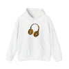 Headphone Donut Foodie Sweatshirt | Abstract Unisex Hooded Hoodie Sweatshirt