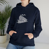 Abstract Sweatshirt | Train Locomotive Song Music Notes | Abstract Unisex Hooded Hoodie Sweatshirt