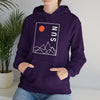 Abstract Shapes V5 Mountain Peaks Sun | Abstract | Minimalist | Modern Unisex Hooded Hoodie Sweatshirt | Embrace Your Vibe