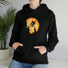 Pizza Moon Bike Ride Sweatshirt | Abstract Unisex Hooded Hoodie Sweatshirt