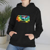 Chill Stitch – VW Tie-dye Van - Unisex Hooded Hoodie Sweatshirt – Embrace Your Vibe