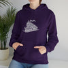 Abstract Sweatshirt | Train Locomotive Song Music Notes | Abstract Unisex Hooded Hoodie Sweatshirt