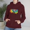 Chill Stitch – VW Tie-dye Van - Unisex Hooded Hoodie Sweatshirt – Embrace Your Vibe