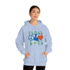 Chill Stitch – Peace & Love - Unisex Hooded Hoodie Sweatshirt – Embrace Your Vibe