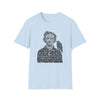 Edgar Alan Poe Poet | Unisex Soft Style Tee T-Shirt | Embrace Your Vibe | Calligram Word Design