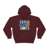 Chill Stitch – Peace & Love - Unisex Hooded Hoodie Sweatshirt – Embrace Your Vibe