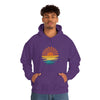 Chill Stitch – Retro Sunset Rays On Water - Unisex Hooded Hoodie Sweatshirt – Embrace Your Vibe