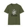 Albert Einstein Science Physics | Unisex Soft Style Tee T-Shirt | Calligram Word Design