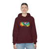 Chill Stitch – VW Tie-dye Van - Unisex Hooded Hoodie Sweatshirt – Embrace Your Vibe