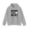 Abstract Shapes V6 Circled Moon Horizon | Abstract | Minimalist | Modern Unisex Hooded Hoodie Sweatshirt | Embrace Your Vibe