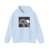 Abstract Shapes V6 Circled Moon Horizon | Abstract | Minimalist | Modern Unisex Hooded Hoodie Sweatshirt | Embrace Your Vibe