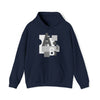 Abstract Shapes V8 Block Letters | Abstract | Minimalist | Modern Unisex Hooded Hoodie Sweatshirt | Embrace Your Vibe
