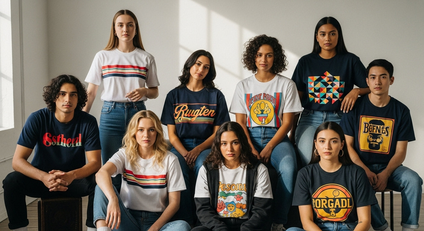 retro graphic tee shirts hero header image