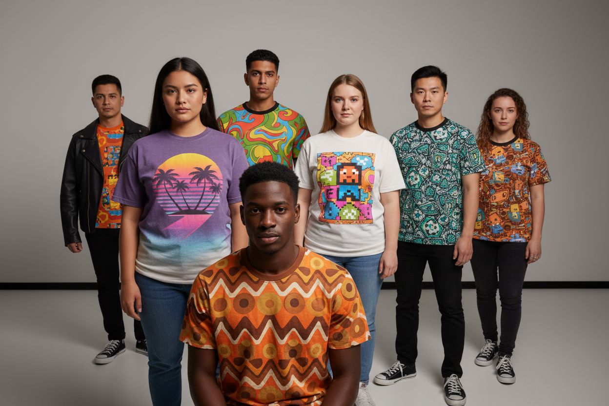 retro print t shirt hero header image