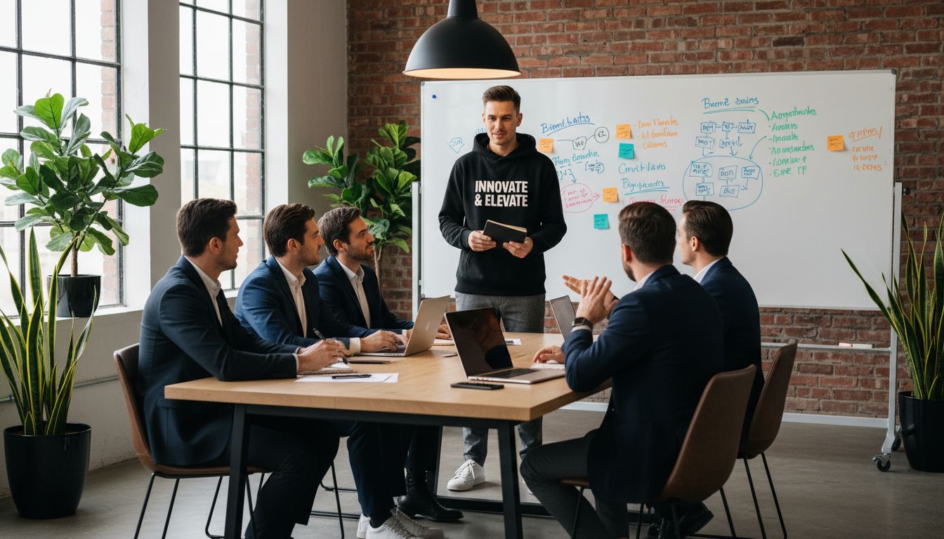 slogan hoodie office