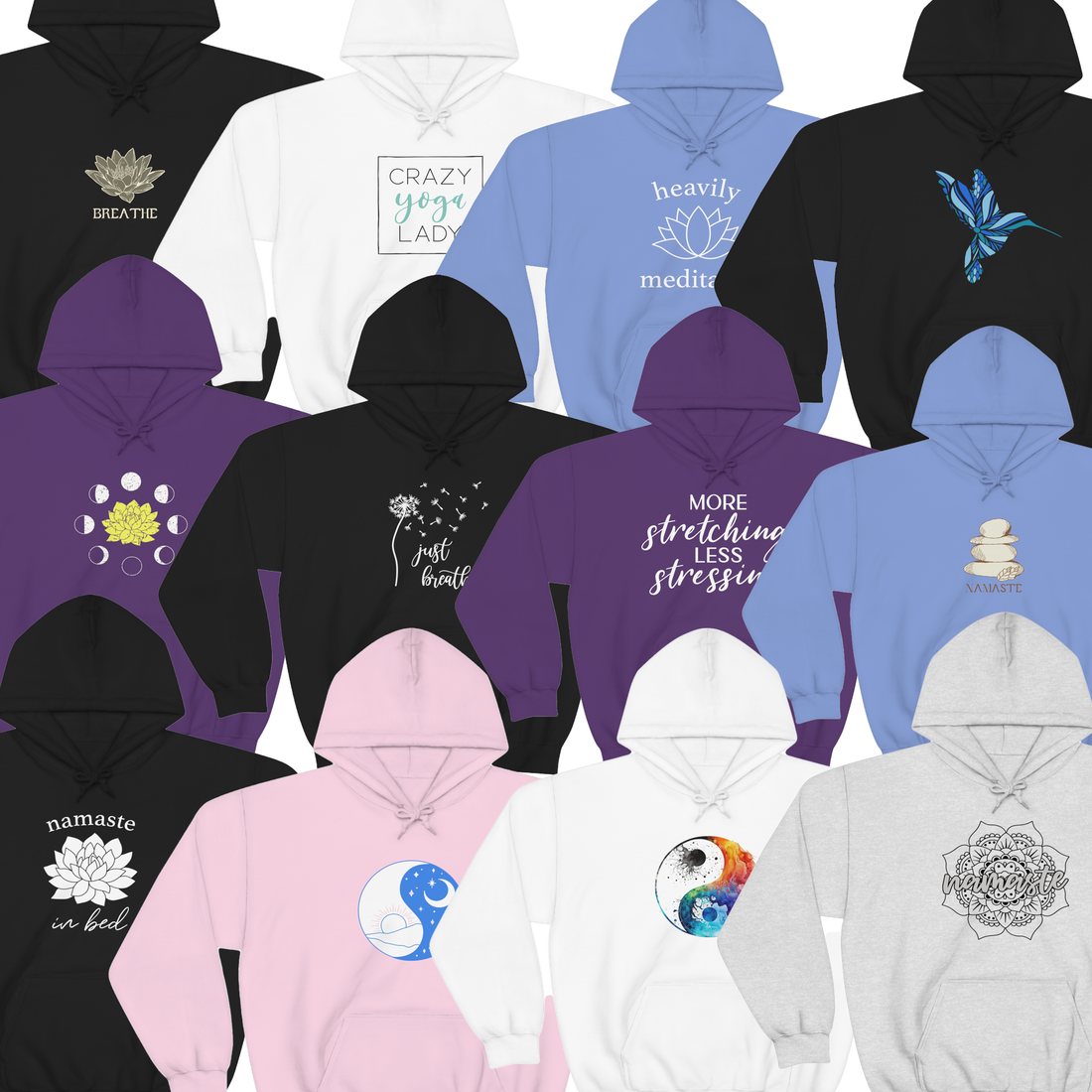  Chill Stitch Apparel - Yoga  - Hoodie Sweatshirts