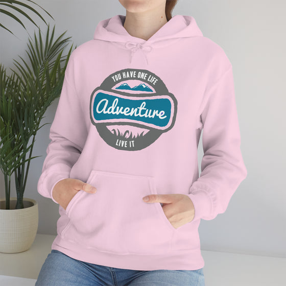 Chill Stitch – One Life Adventure Live It - Unisex Hooded Hoodie Sweatshirt – Embrace Your Vibe