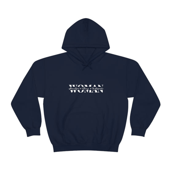 Chill Stitch – Woman Beautiful Strong - Unisex Hooded Hoodie Sweatshirt – Embrace Your Vibe