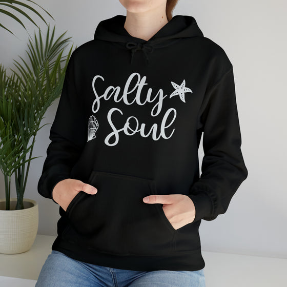 Boating Sweatshirt | Salty Soul Beach Ocean Life Boating | Unisex Hooded Hoodie Sweatshirt