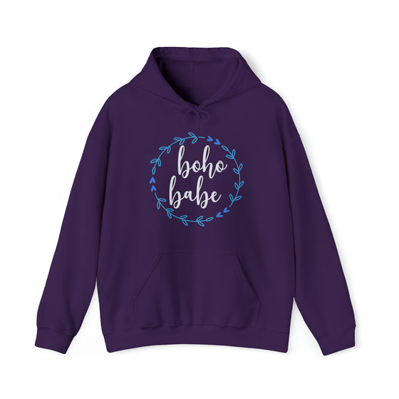 Boho Babe Bohemian Wreath | Unisex Hooded Hoodie Sweatshirt
