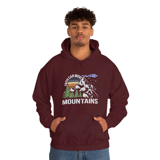 Faith Move Mountains Sweatshirt | Unisex Hooded Hoodie Sweatshirt