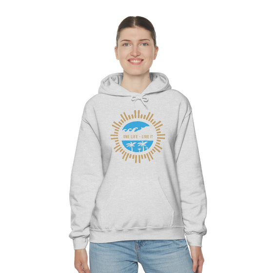 Chill Stitch – One Life Live It Spoke - Unisex Hooded Hoodie Sweatshirt – Embrace Your Vibe