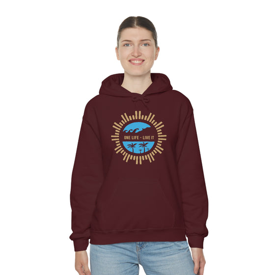 Chill Stitch – One Life Live It Spoke - Unisex Hooded Hoodie Sweatshirt – Embrace Your Vibe
