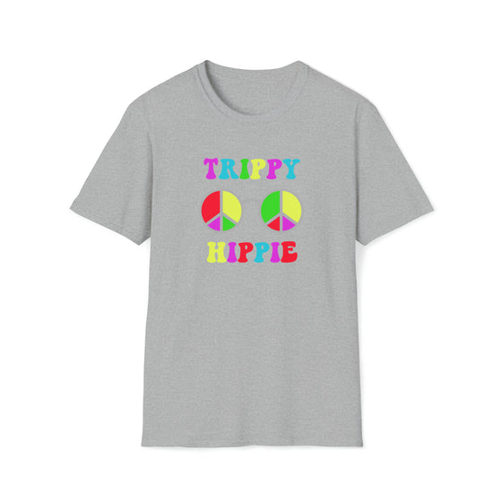 Hippie Shirt | Trippy Hippie Glasses Earth Peace Designs | Unisex Soft Style T-Shirt