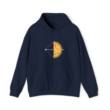  Bow Arrow Pizza | Abstract | Minimalist | Modern | Unisex Hooded Hoodie Sweatshirt | Embrace Your Vibe