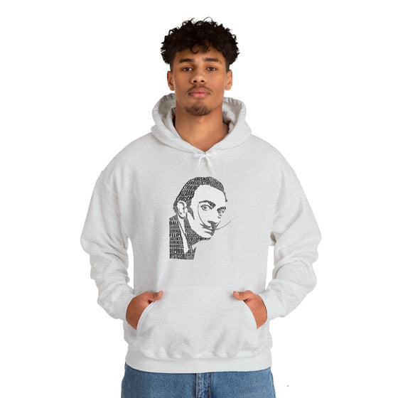 Salvador Dali Artist | Unisex Hooded Hoodie Sweatshirt  | Calligram Word Design