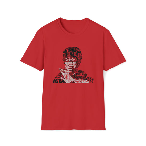 Bruce Lee | Unisex Soft Style Tee T-Shirt | Embrace Your Vibe | Calligram Word Design