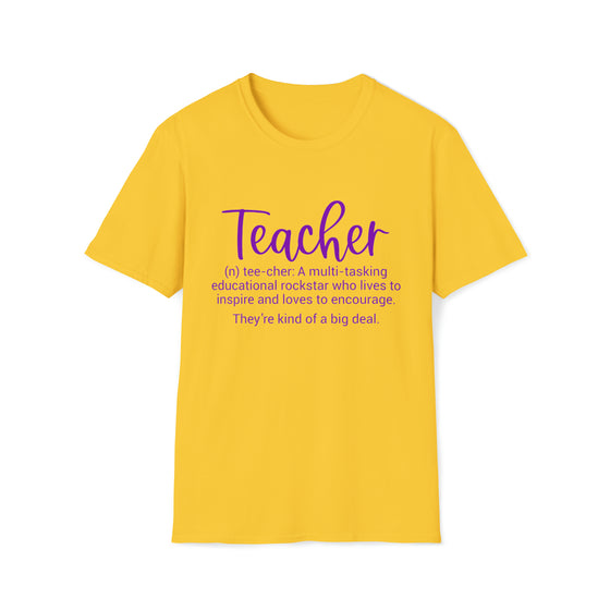 Teacher Shirt | Teacher Definition Educator | Gift for Teachers | Unisex Soft Style Tee T-Shirt