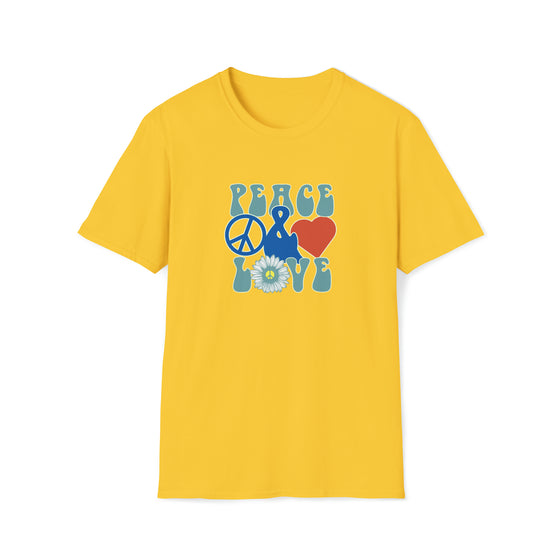 Hippie Shirt | Peace Love Earth Peace Designs | Unisex Soft Style T-Shirt