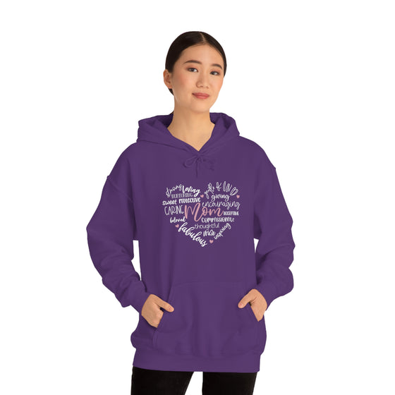 Chill Stitch – Mom Heart Descriptions - Unisex Hooded Hoodie Sweatshirt – Embrace Your Vibe